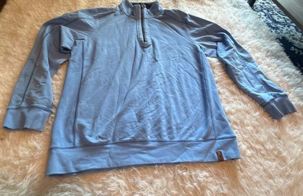 Tommy Bahama Blue‎ Ben & Terry Quarter Zip Pullover Small